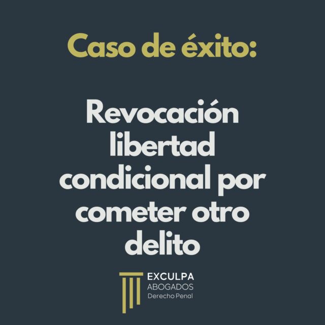 Por norma general, cometer un delito durante la libertad condicional provoca que se revoque la misma y que el penado vuelva a entrar en prisión. Como decimos, esa es la norma general, pero hay circunstancias que deben valorarse.

Recientemente, hemos logrado que nuestro defendido permaneciera en libertad condicional a pesar de haber cometido otro delito durante la misma.

Y ello, por convencer al Juzgado de que la comisión de otro delito durante el período de libertad condicional no demostraba una autentica peligrosidad criminal en nuestro defendido.

Para lograrlo, acreditamos sus circunstancias laborales y familiares y, tras una ardua fase de recurso, conseguimos que permaneciera en libertad.

#Abogado
#AsesoriaLegal
#Derecho
#Justicia
#ConsultaJuridica
#BufeteDeAbogados
#derechopenal
#Penal
#AbogadoSevilla
#DerechosHumanos